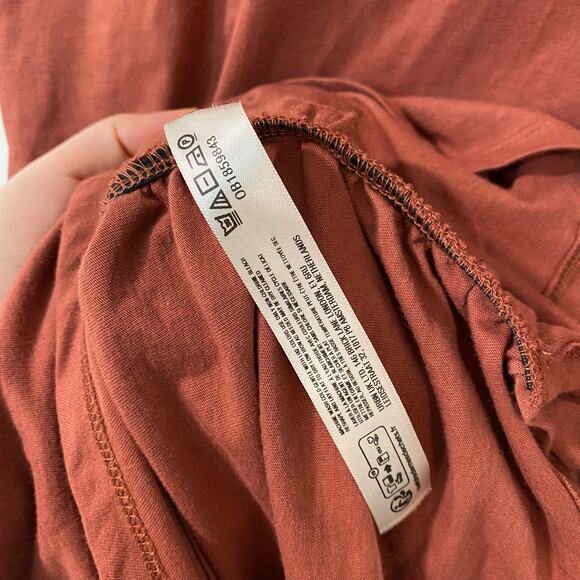 Free People Beach Women's Dress Jacinta Mini Tulip Wrap Red Large Cotton - Picture 5 of 9